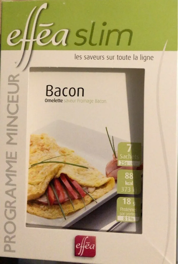 Omelette saveur fromage bacon