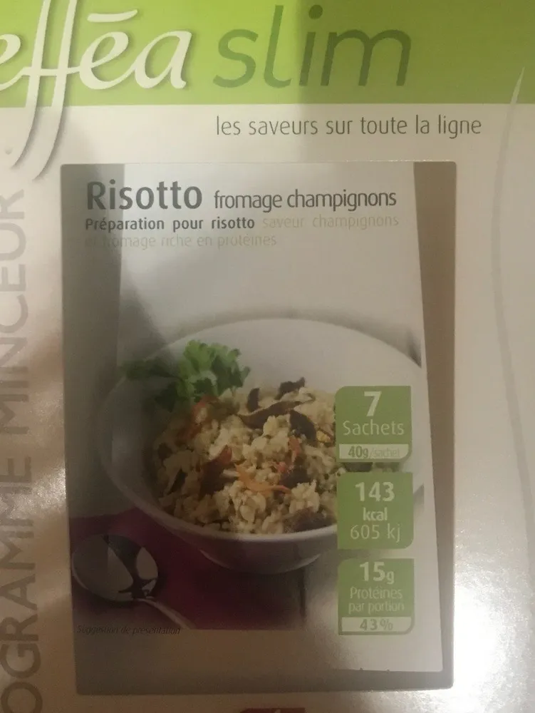Préparation risotto fromage champignons