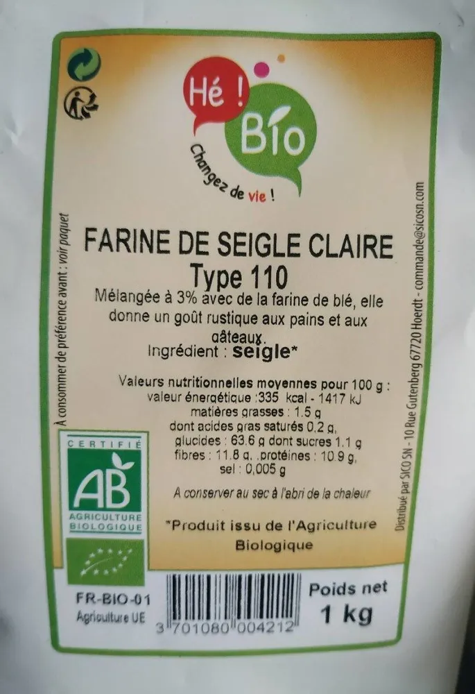 Farine de seigle claire type 110
