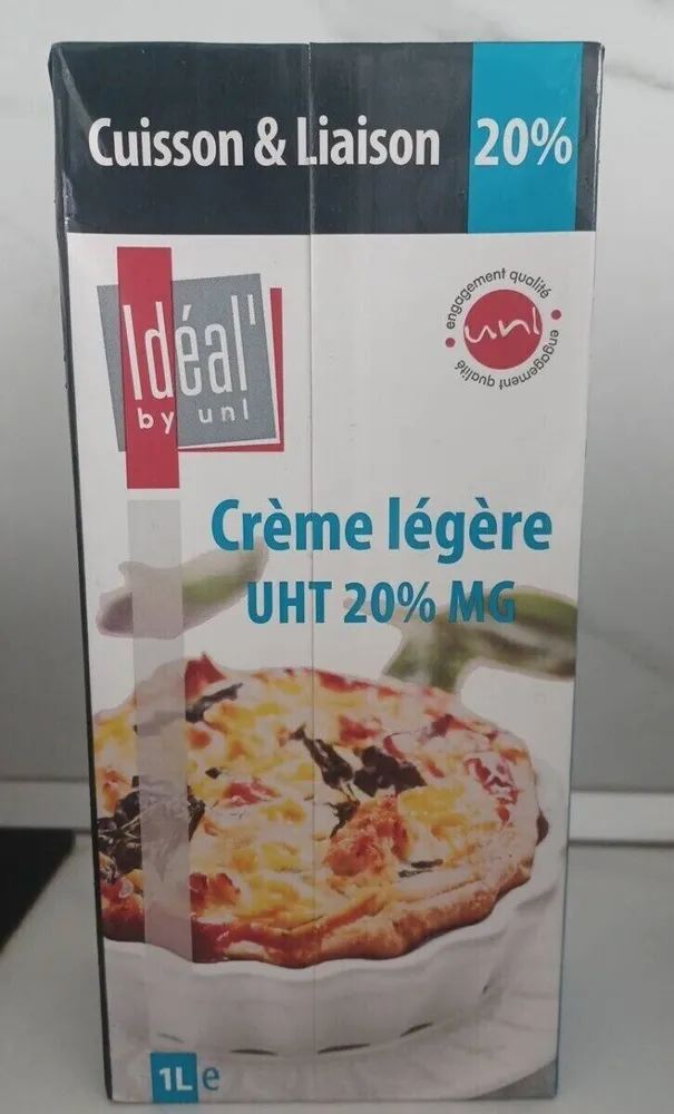 Crème légère UHT 20% MG