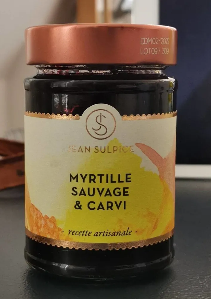 Confiture myrtilles sauvages et carvi