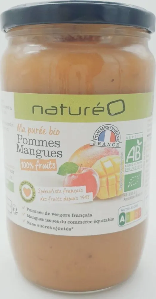 Purée 100% pommes mangues