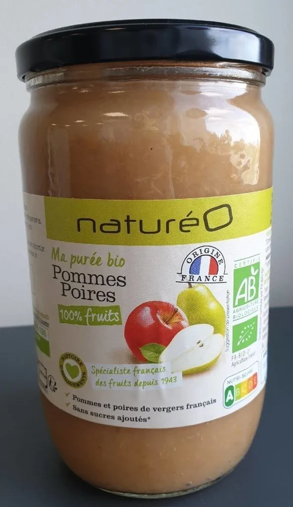 Purée 100% pommes poires