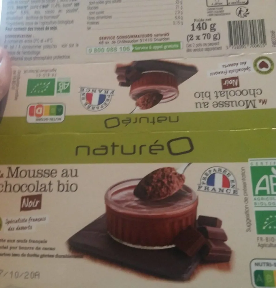 Mousse au chocolat bio