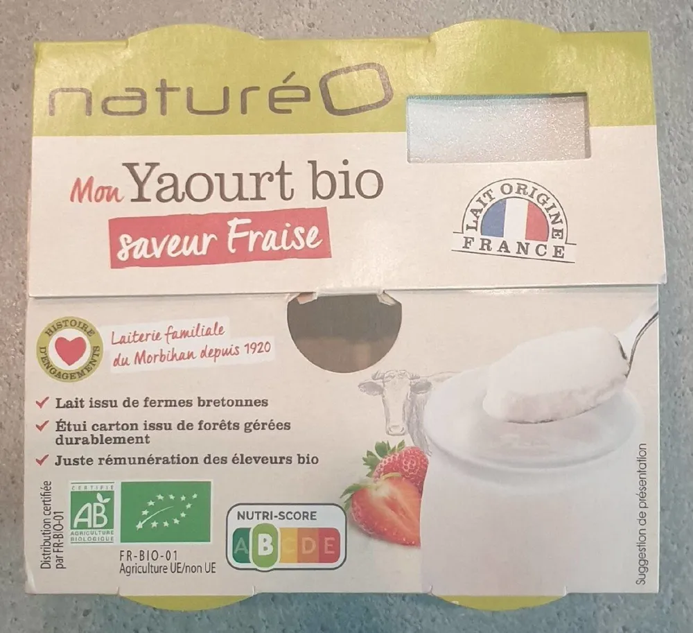 Yaourt vache saveur fraise
