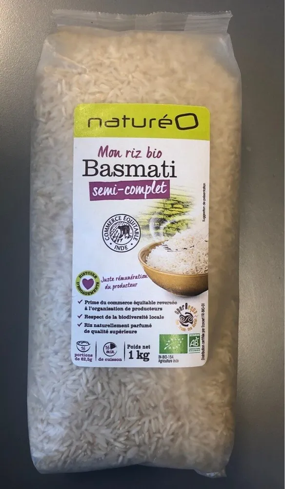 Mon riz bio basmati semi-complet