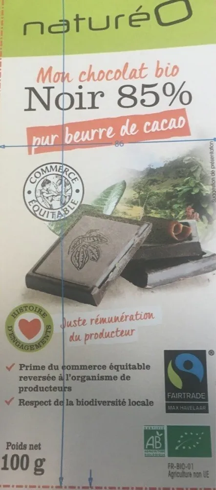 Noir 85% pur beurre cacao