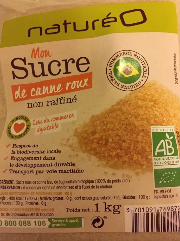 Sucre de canne roux