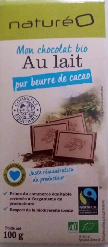 Mon chocolat bio au lait
