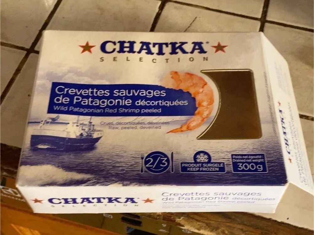 Crevettes sauvages de Pantagonie decortiquees