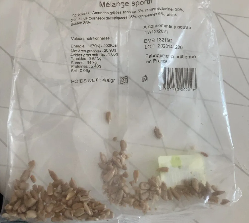 Melange sportif graines