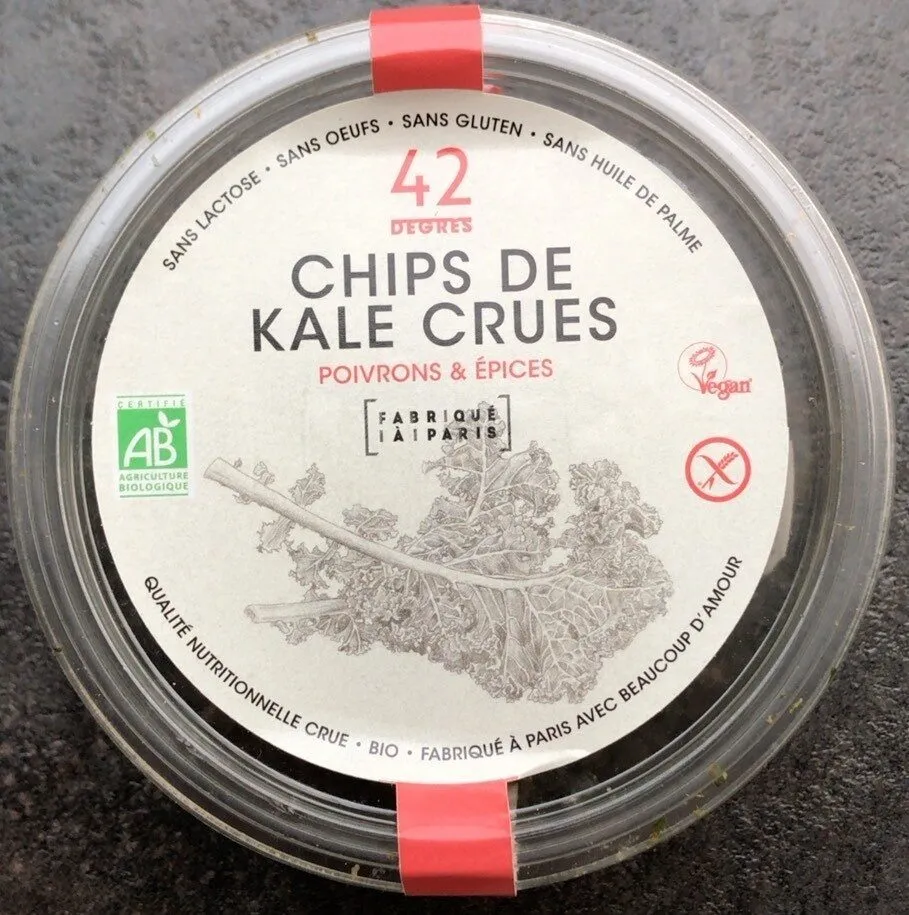 Chips de kale crues  poivrons et epices