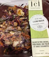 Salade de pois chiches eouf poché