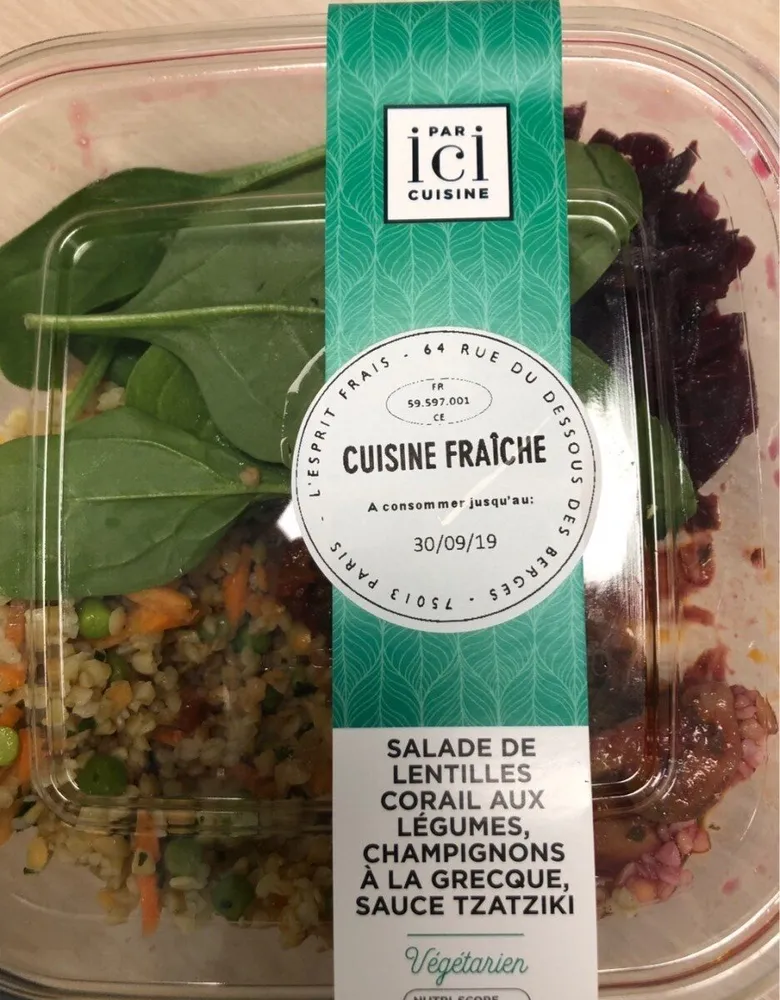 Salade de lentilles corail aux legumes
