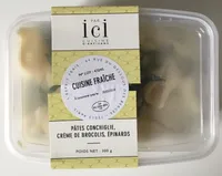 Pâtes Conchiglie, Crème de brocolis, épinards