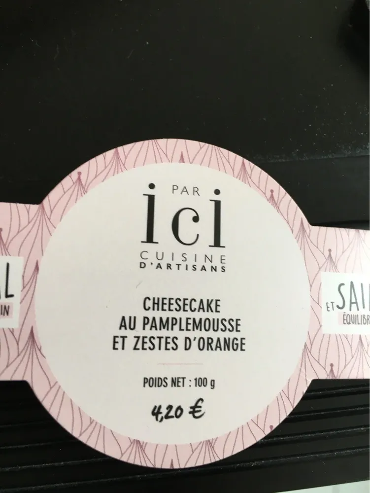 Cheesecake au pamplemousse et zestes d’oranges