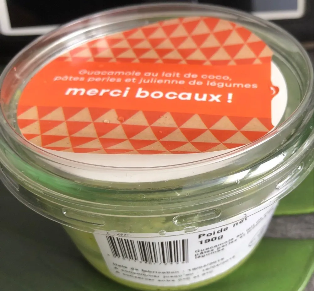 Merci bocaux! Guacamole au lait de coco