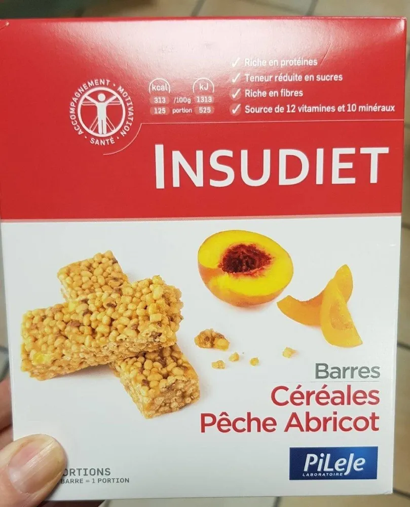 Insudiet cereales pêche abricot