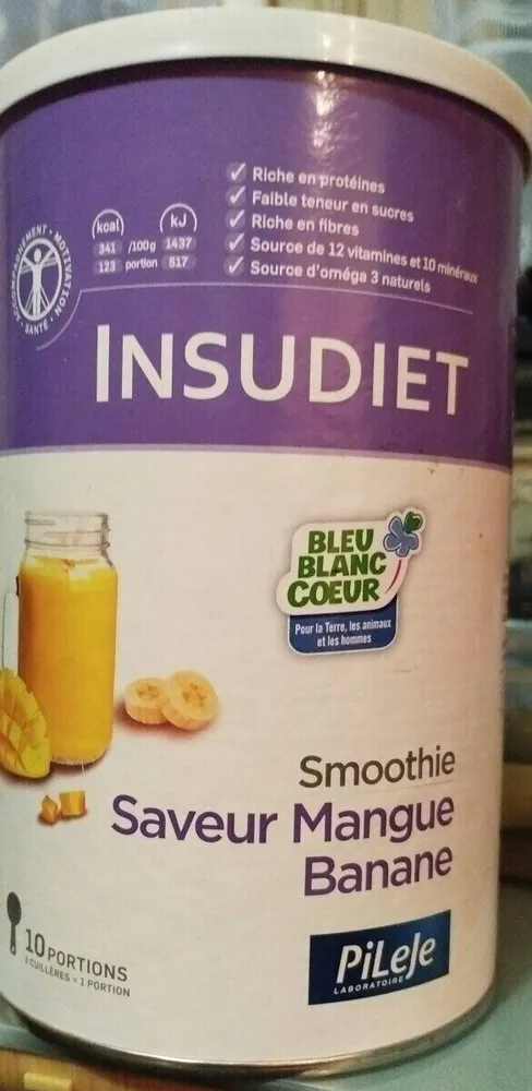 Smoothie saveur mangue banane