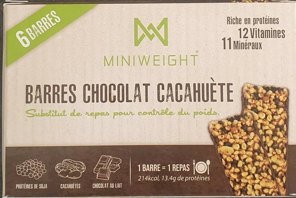 Barres Chocolat Cacahuète