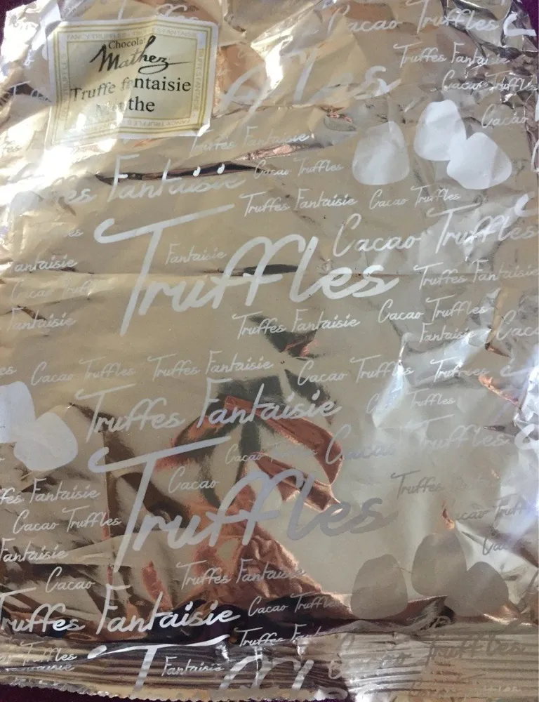 Truffe fantaisie aux cristaux de menthe