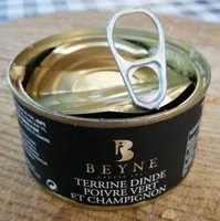 Terrine de dinde au poivre vert et champignon
