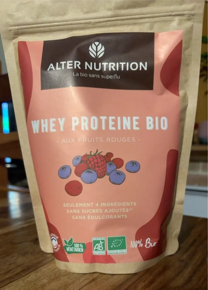 WHEY Proteine Bio aux fruits rouges