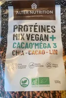Proteines mix vegan cacao’mega 3