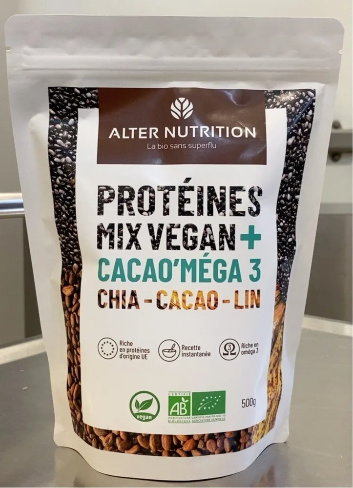 Protéines Mix Vegan cacao’méga 3