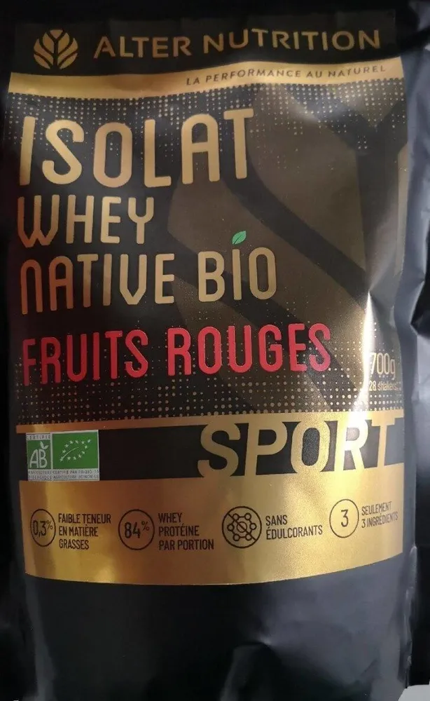 Isolat whey Native bio fruits rouges