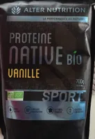 Protéine native bio vanille