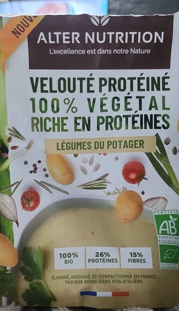 Velouté protéiné 100% végétale riche en protéines