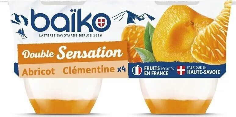 Yaourt double Sensation Abricot clémentine