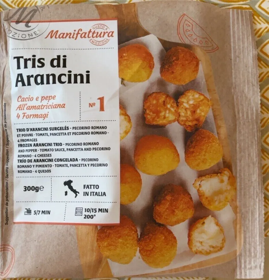 Tris di arancini