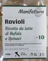 Ravioli ricotta da latte do buffala e spinaci