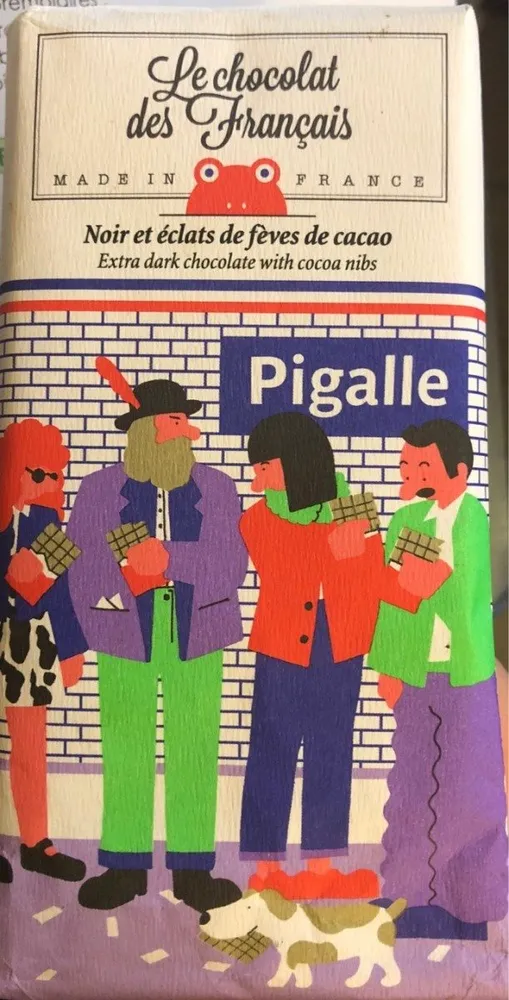 Noir et éclats de fèves de cacao