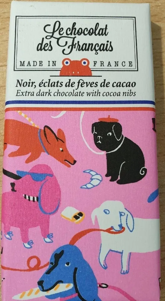 Chocolat noir éclats fèves de cacao