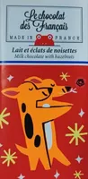 Lait et éclats de noisettes