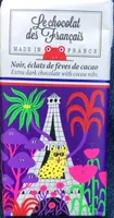 Chocolat noir et éclats de fèves de cacao biologiques