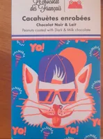 Cacahuètes enrobées chocolat noir & lait