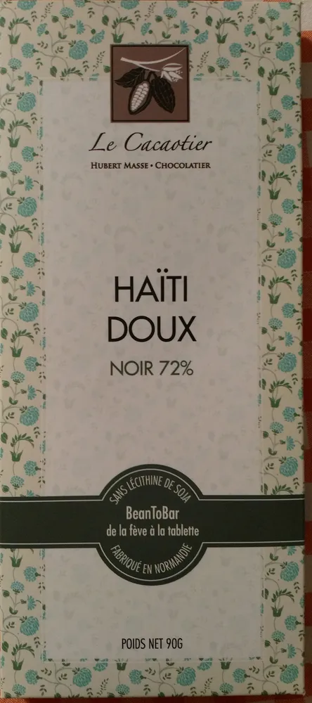 Chocolat Haïti Doux noir 72%