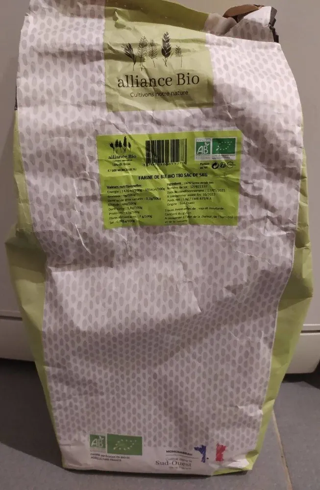 Farine de blé bio T80