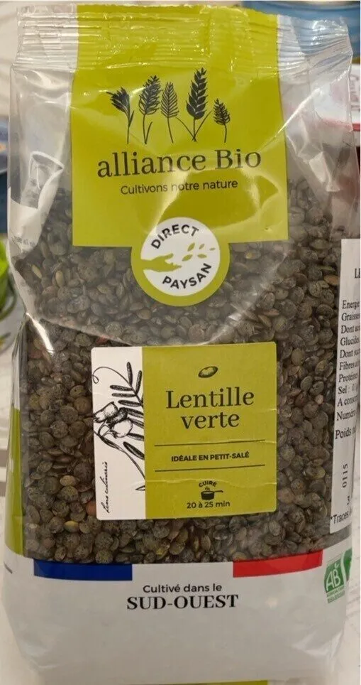 Lentille verte Bio