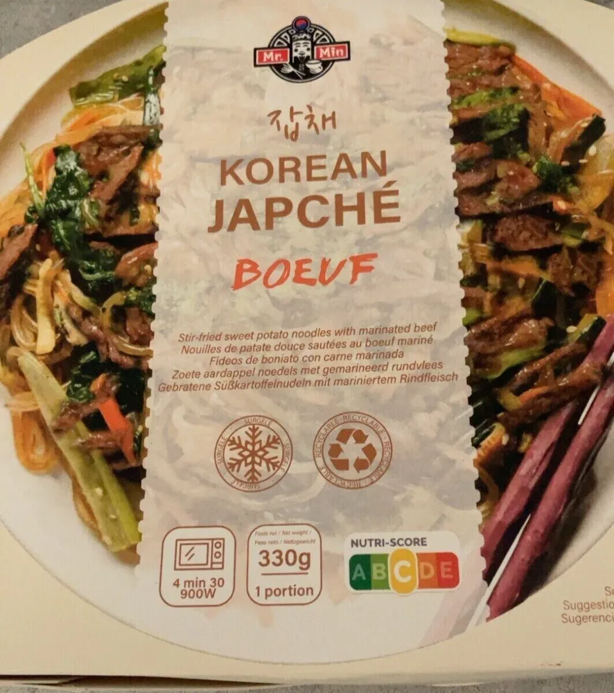 Korean japché boeuf