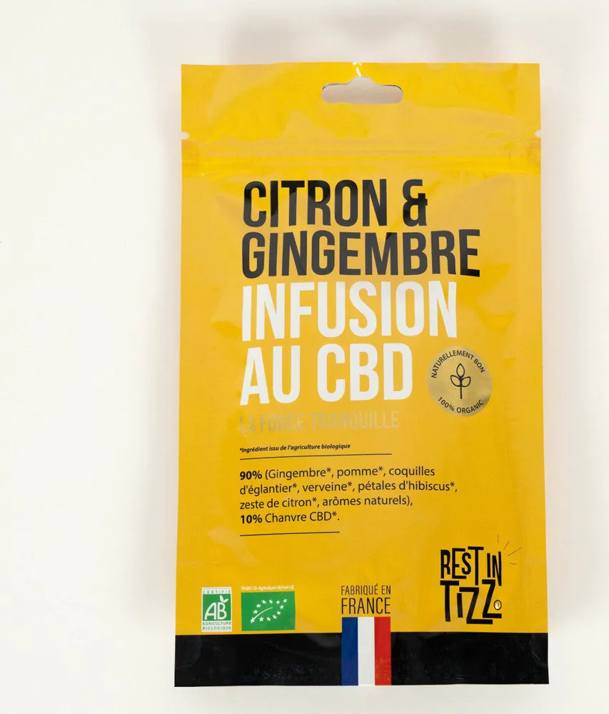 Infusion Bio au CBD Citron Gingembre
