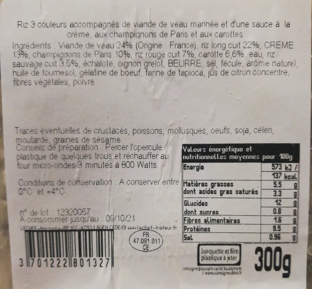 Blanquette de veau
