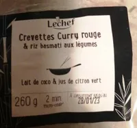 Crevettes curry rouge