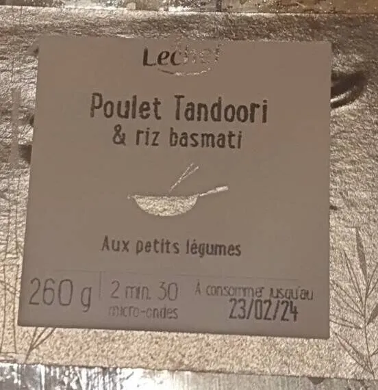 Poulet tandoori &riz basmati