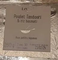 Poulet tandoori &riz basmati