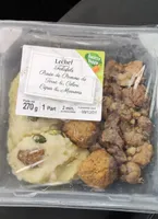 Falafels purée de pommes de terre et céleri cèpes et marrons